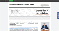 Desktop Screenshot of posiadanienarkotykow.pl